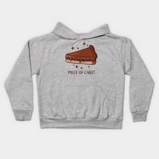 Piece of chocolate cake dessert frosting cute food Kids Hoodie